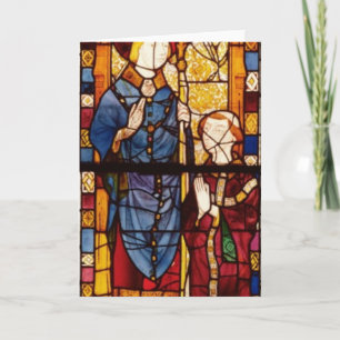St. Nicholas with a donor Holiday Card