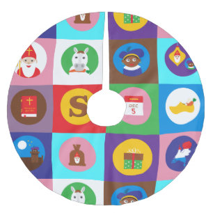 st nicholas Zwarte Piet Brushed Polyester Tree Skirt