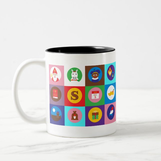 st nicholas Zwarte Piet Two-Tone Coffee Mug (Left)