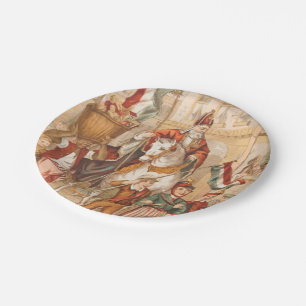 St. Nick St. Nicholas Dutch Sinterklaas Vintage Paper Plate