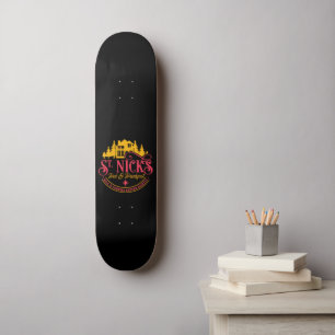 ST-NICKS BED & BREAKFAST funny christmas          Skateboard