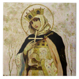 “St Olga” by Mikhail Nesterov Ceramic Tile