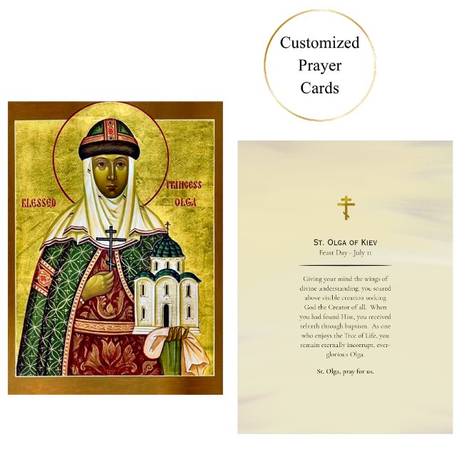 St. Olga Equal-to-the-Apostles Prayer Card (Creator Uploaded)