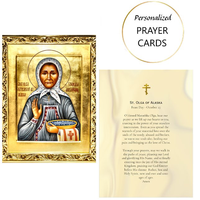 St. Olga of Alaska Prayer Card (Creator Uploaded)