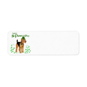 St Paddys Day Airedale Return Address Label