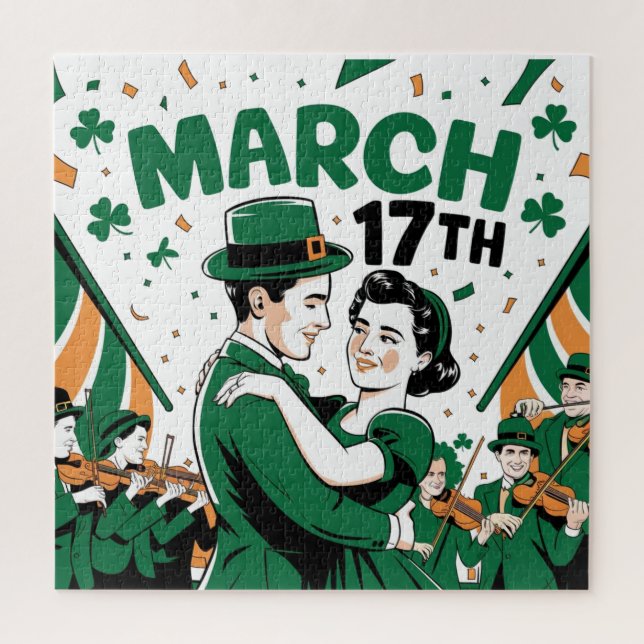 St. Paddy's Day dacing folklore Jigsaw Puzzle (Vertical)