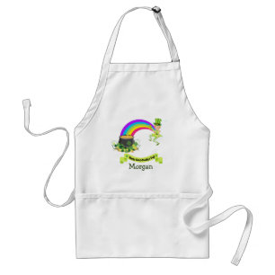 St Paddys Day Pot of Gold at the end of rainbow Standard Apron