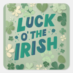 St paddys day square sticker
