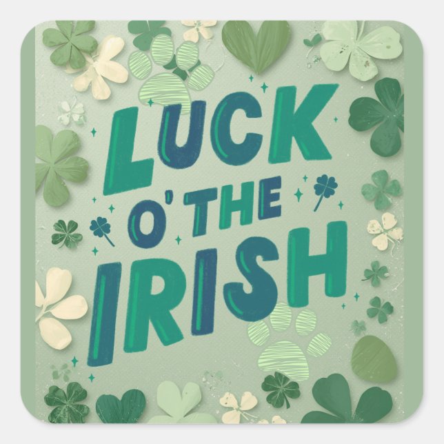St paddys day  square sticker (Front)