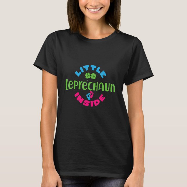St Paddys Irish Little Leprechaun Inside St. Patri T-Shirt (Front)