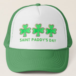St. Paddy's Patrick's Day Green Shamrock Cookies Trucker Hat