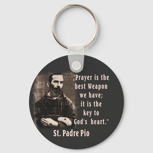 St Padre Pio Catholic Saint A-092721  Key Ring (Front)