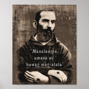 St Padre Pio Catholic Saint Philippine quote  Poster