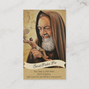 St. Padre Pio Lady Mount Carmel Prayer Holy Card