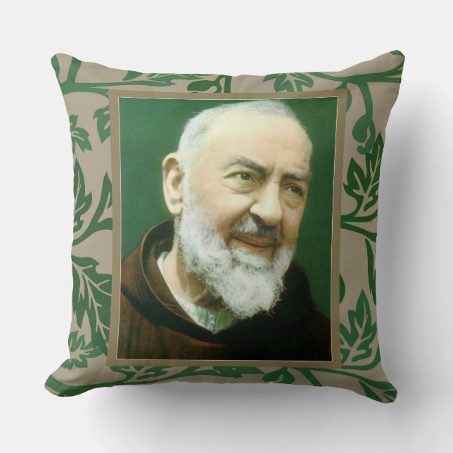 St. Padre Pio of Pietralcina Cushion (Front)