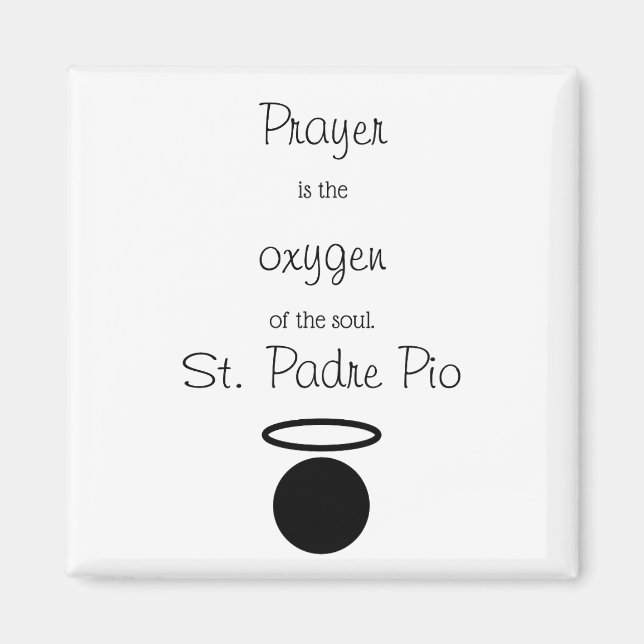 St. Padre Pio Quote Magnet (Front)