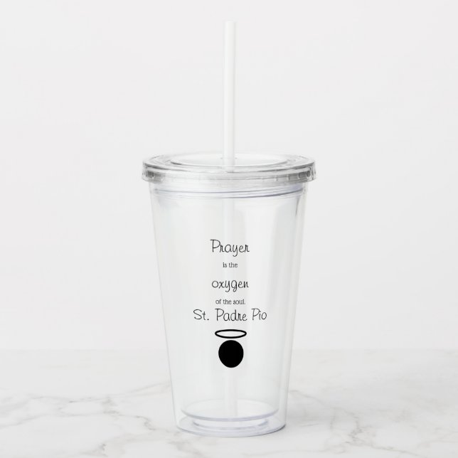 St. Padre Pio Quote Tumbler (Front)