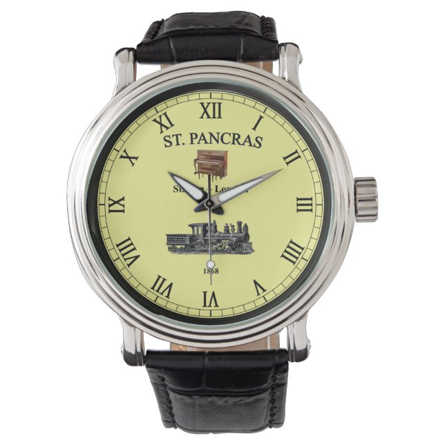 St. Pancras Station~London England~Upright Piano~ Watch (Front)