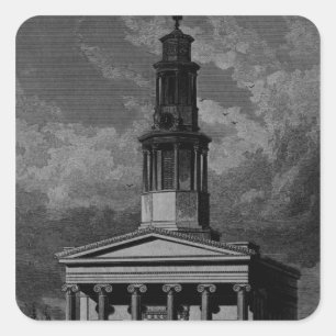 St. Pancrass Church, West Front Square Sticker
