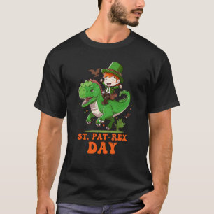 St Pat Rex Day Happy St Patricks Day Rex Leprechau T-Shirt