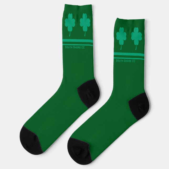 St. Pat’s Day Golf Clover Crew Socks (Left)