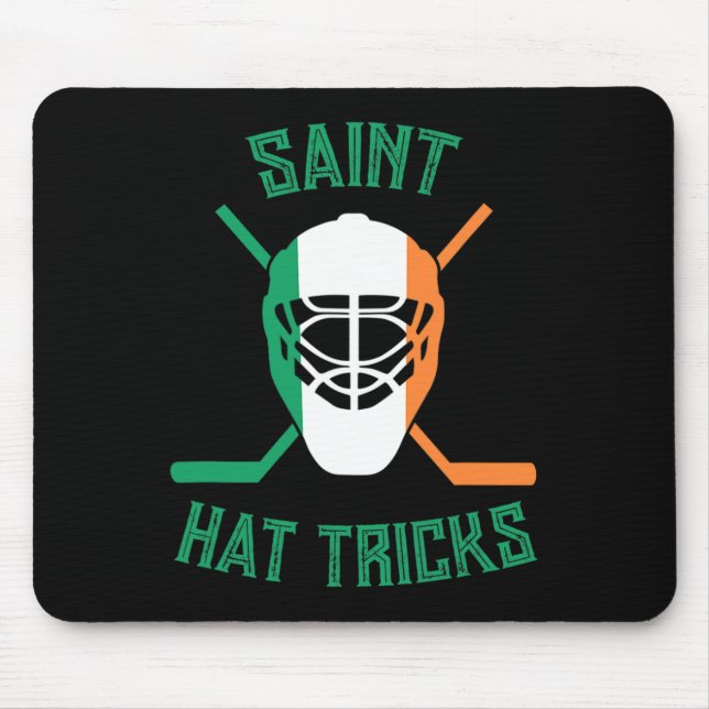 St Patrick#39;s Day Saint Hat Tricks Irish Flag Fu Mouse Pad (Front)