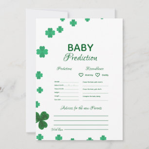 St patrick Baby prediction game baby shower game