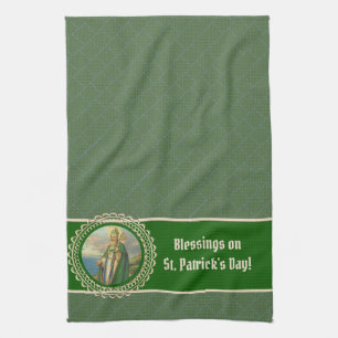 St. Patrick Bishop Irish Blessing Religious Tea Towel