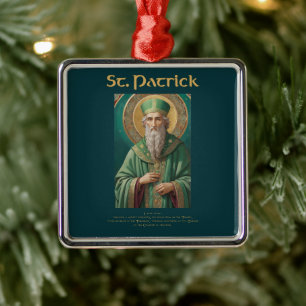 St Patrick Catholic Christmas Ornament