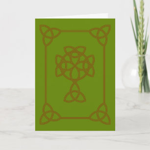 St. Patrick Celtic Cross & Quote Folded Holiday Card