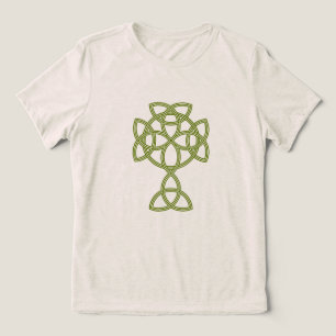 St. Patrick Celtic Cross   Trinity Knot & Quote Tri-Blend Shirt