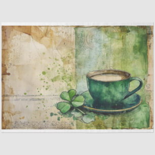 St. Patrick Coffee Gaelic Green Fusion  Tissue Paper