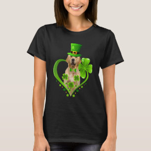 St Patrick Cute Leprechaun Golden Retriever Dog Sh T-Shirt