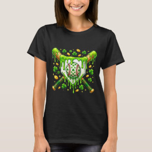St Patrick Day Baseball Drip Ice Cream Baseball Ho T-Shirt