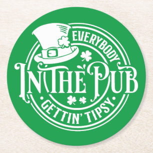 St. Patrick Day - Funny Tipsy Tavern Coasters