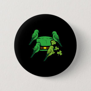St Patrick Day Hat Birds Saint Paddys Cardinal Men 6 Cm Round Badge