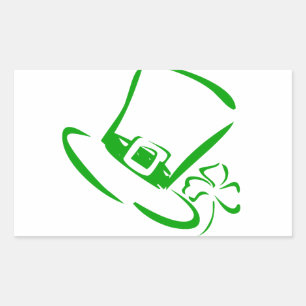 St. Patrick day hat Rectangular Sticker