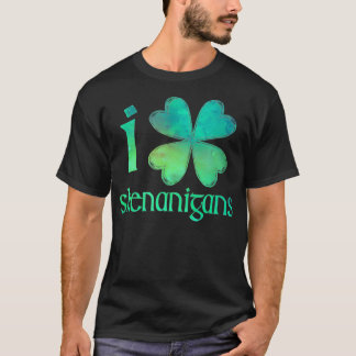 St Patrick Day I LOVE SHENANIGANS Retro Irish T-Shirt