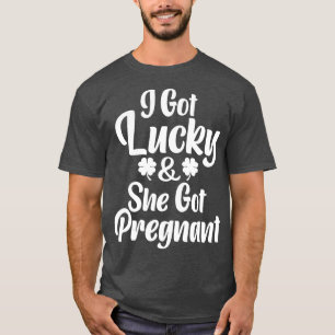 St Patrick Day Lucky Couple Pregnancy Green T-Shirt