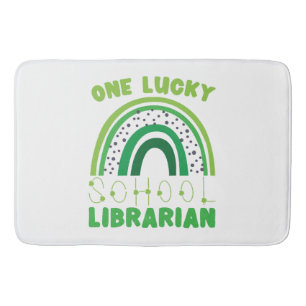 St. Patrick Day Lucky Librarian Bath Mat