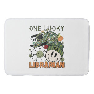St. Patrick Day Lucky Librarian Bath Mat