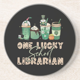 St. Patrick Day Lucky Librarian Coaster