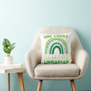 St. Patrick Day Lucky Librarian Cushion