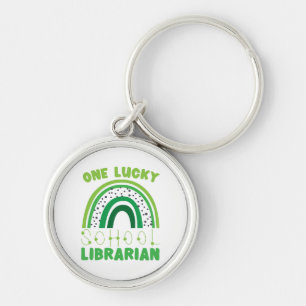 St. Patrick Day Lucky Librarian Key Ring