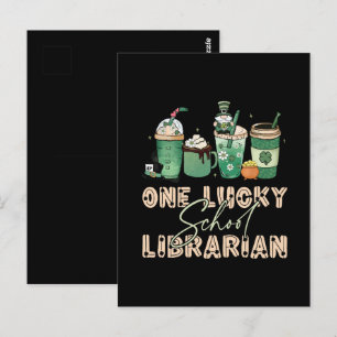 St. Patrick Day Lucky Librarian Postcard