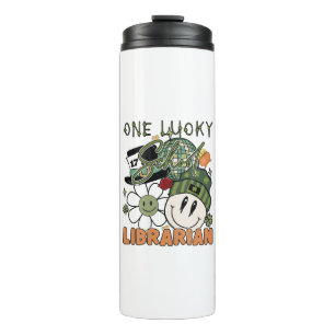St. Patrick Day Lucky Librarian Thermal Tumbler