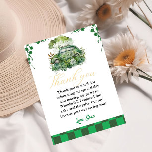 St PAtrick day Shamrock  Birthday Thank You Card