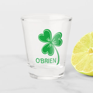 St Patrick Day Shamrock Clover Personalised Shot Glass