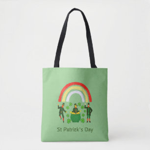 St Patrick' Day  Shamrock Rainbow St Patrick's Day Tote Bag