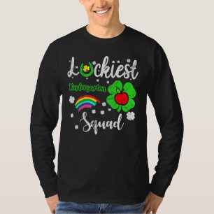 St Patrick Day Teacher Cute Luckiest Kindergarten  T-Shirt